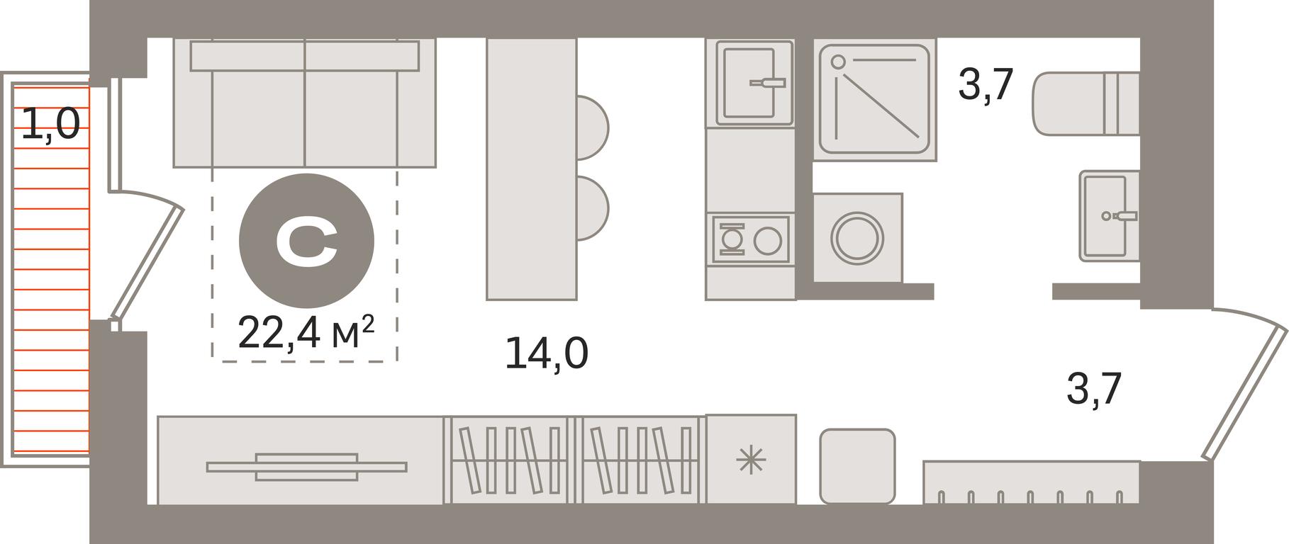 Apartment Sale, 22.4 sq. m. at Pervy kvartal, Kalinovaya ulitsa, derevnya Sapronovo, Leninskiy City District, Moscow Region, Russia #1 Apartment Sale, 22.4 sq. m. at Pervy kvartal, Kalinovaya ulitsa, derevnya Sapronovo, Leninskiy City District, Moscow Region, Russia #1