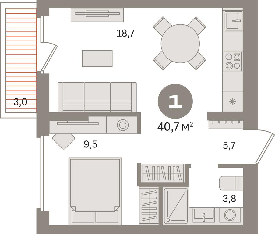 1-BD Apartment Sale, 40.7平方米 at Pervy kvartal, Kalinovaya ulitsa, derevnya Sapronovo, Leninskiy City District, Moscow Region, Russia #1 1-BD Apartment Sale, 40.7平方米 at Pervy kvartal, Kalinovaya ulitsa, derevnya Sapronovo, Leninskiy City District, Moscow Region, Russia #1