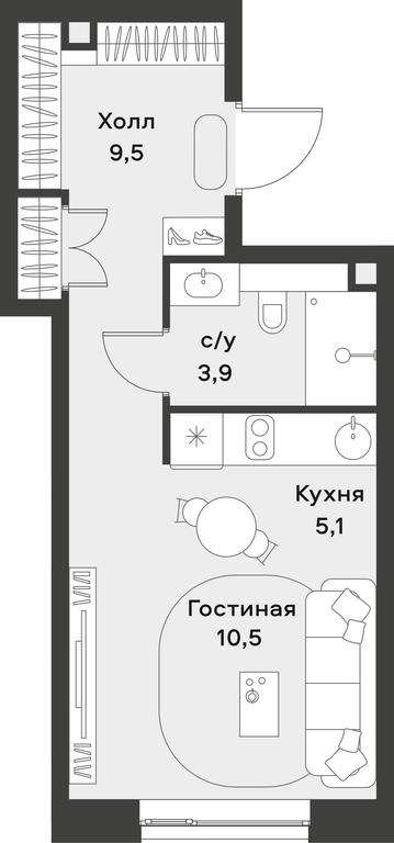 Apartment Sale, 29平方米 at Alia, Lyotnaya Street, 95Бк2, Moscow, Russia #1 Apartment Sale, 29平方米 at Alia, Lyotnaya Street, 95Бк2, Moscow, Russia #1