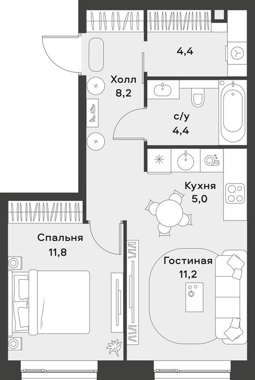 Apartment Sale, 45 sq. m. at Alia, Lyotnaya Street, 95Бк2, Moscow, Russia #1 Apartment Sale, 45 sq. m. at Alia, Lyotnaya Street, 95Бк2, Moscow, Russia #1
