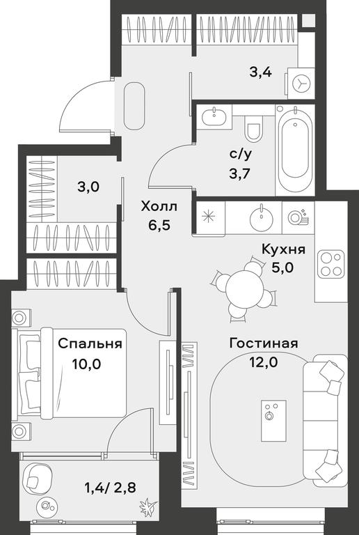 Apartment Sale, 45 sq. m. at Alia, Lyotnaya Street, 95Бк2, Moscow, Russia #1 Apartment Sale, 45 sq. m. at Alia, Lyotnaya Street, 95Бк2, Moscow, Russia #1