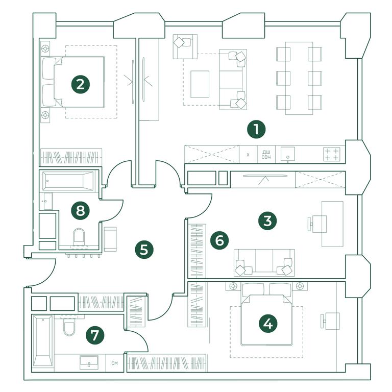 3-BD Apartment Sale, 113.2 sq. m. at Very, Botanicheskaya Street, 29, Moscow, Russia #1 3-BD Apartment Sale, 113.2 sq. m. at Very, Botanicheskaya Street, 29, Moscow, Russia #1