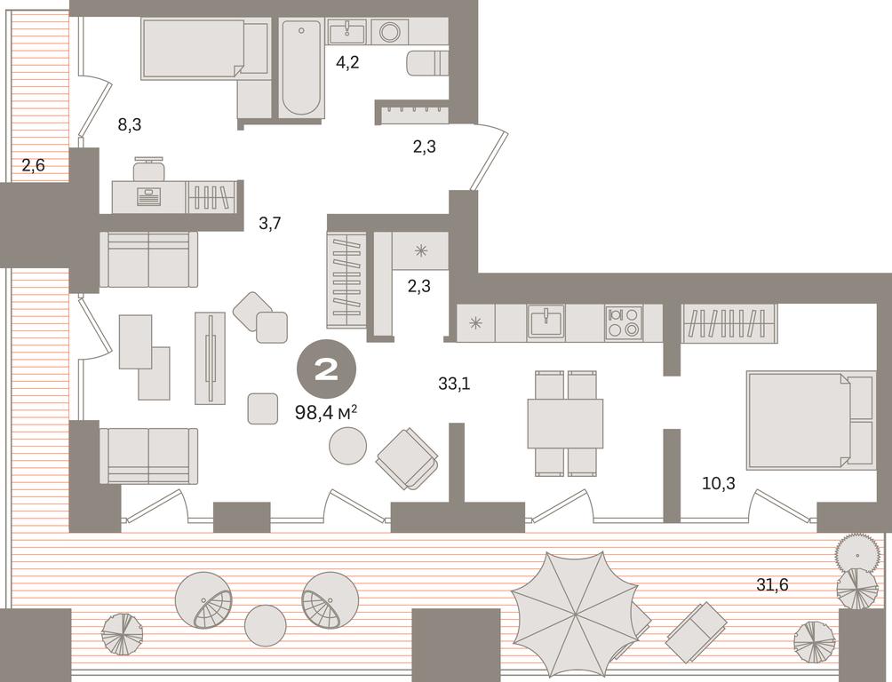 2-BD Apartment Sale, 98.4 sq. m. at Kvartal Izdanie, Perovskoye Highway, Moscow, Russia #1 2-BD Apartment Sale, 98.4 sq. m. at Kvartal Izdanie, Perovskoye Highway, Moscow, Russia #1