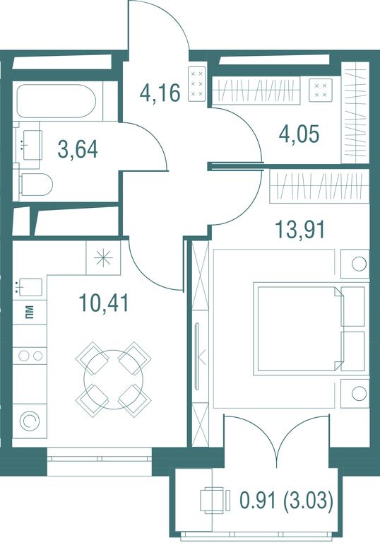 1-BD Apartment Sale, 37.08 sq. m. at Odinburg, Severnaya Street, 11, Odintsovo, Moscow Region, Russia #1 1-BD Apartment Sale, 37.08 sq. m. at Odinburg, Severnaya Street, 11, Odintsovo, Moscow Region, Russia #1