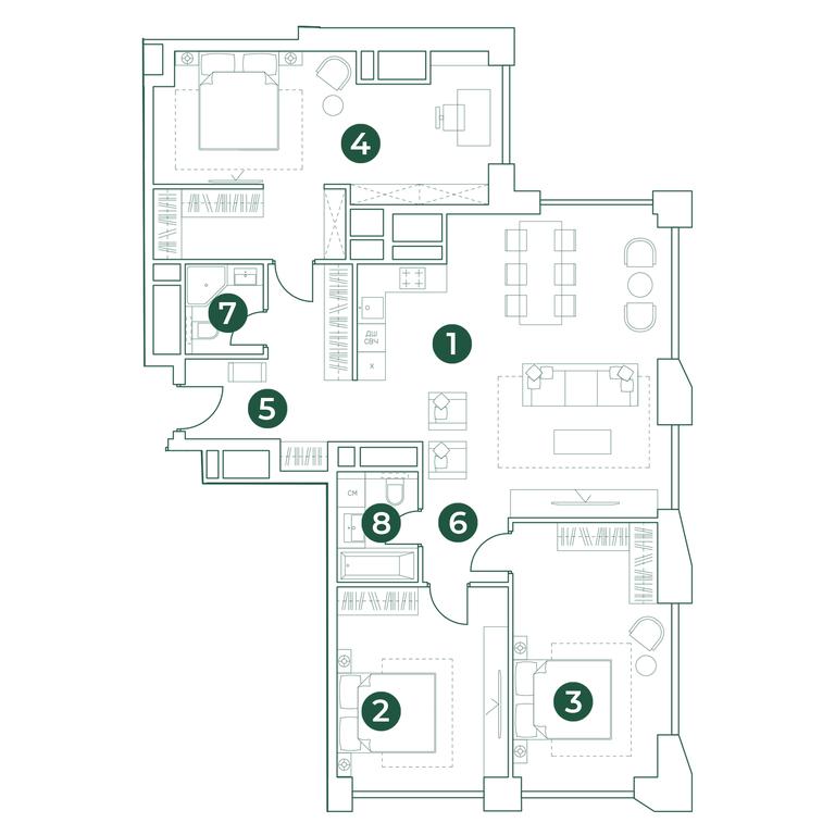 3-BD Apartment Sale, 120.1 sq. m. at Very, Botanicheskaya Street, 29, Moscow, Russia #2 3-BD Apartment Sale, 120.1 sq. m. at Very, Botanicheskaya Street, 29, Moscow, Russia #2