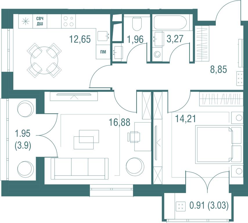 2-BD Apartment Sale, 60.68 sq. m. at Odinburg, Severnaya Street, 11, Odintsovo, Moscow Region, Russia #1 2-BD Apartment Sale, 60.68 sq. m. at Odinburg, Severnaya Street, 11, Odintsovo, Moscow Region, Russia #1