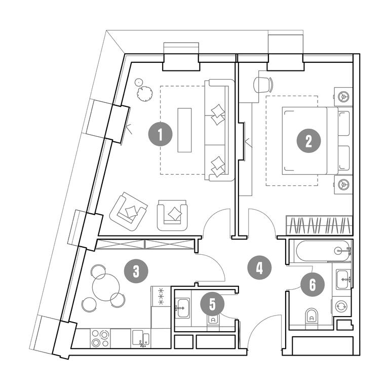 Продажа 1-комн. квартиры, 58,7 м² в ЖК «Мираполис», проспект Мира, 222Ас9, Москва, Россия #1 Продажа 1-комн. квартиры, 58,7 м² в ЖК «Мираполис», проспект Мира, 222Ас9, Москва, Россия #1