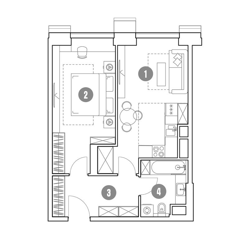 Продажа 1-комн. квартиры, 50,6 м² в ЖК «Мираполис», проспект Мира, 222Ас9, Москва, Россия #1 Продажа 1-комн. квартиры, 50,6 м² в ЖК «Мираполис», проспект Мира, 222Ас9, Москва, Россия #1