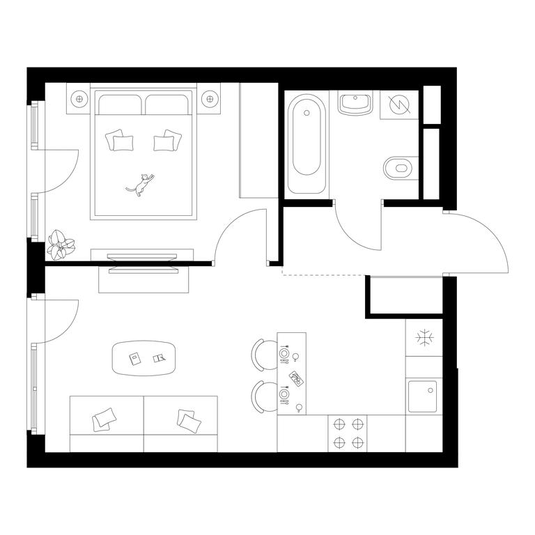 1-BD Apartment Sale, 33.8 sq. m. at Irtyshskiy Kvartal, 2nd Irtyshsky Drive, Moscow, Russia #1 1-BD Apartment Sale, 33.8 sq. m. at Irtyshskiy Kvartal, 2nd Irtyshsky Drive, Moscow, Russia #1