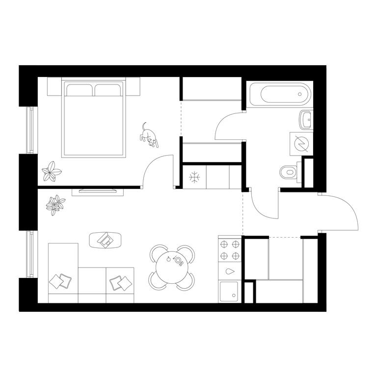 1-BD Apartment Sale, 38.7 sq. m. at Moskvoreche, Kotlyakovskaya Street, Moscow, Russia #1 1-BD Apartment Sale, 38.7 sq. m. at Moskvoreche, Kotlyakovskaya Street, Moscow, Russia #1