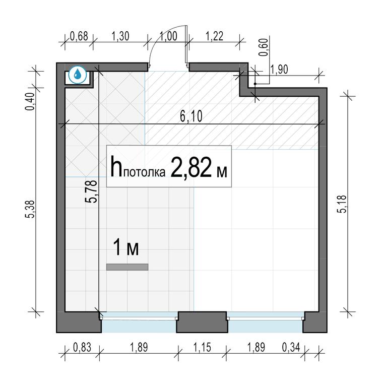 1-BD Apartment Sale, 33.1平方米 at Belyi Grad, Tsentralnaya Street, 1, Mytischi, Moscow Region, Russia #2