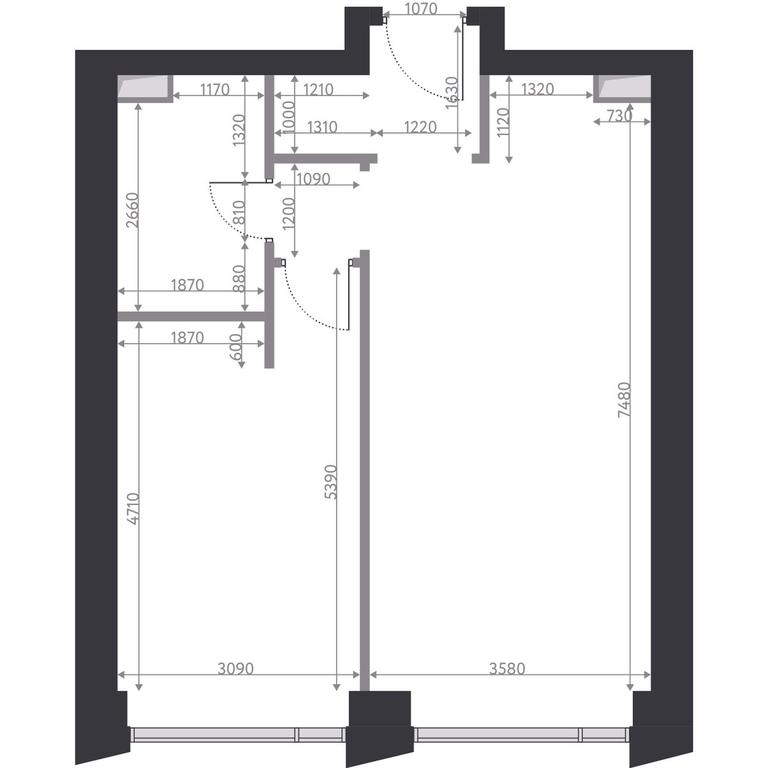 1-BD Apartment Sale, 54.7 sq. m. at Hide, 1st Setunsky Drive, вл6, Moscow, Russia #2