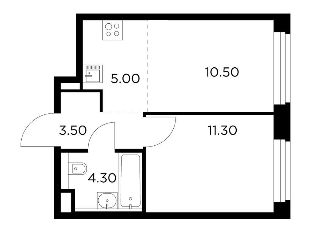 1-BD Apartment Sale, 34.6平方米 at Belyi Grad, Tsentralnaya Street, 1, Mytischi, Moscow Region, Russia #1 1-BD Apartment Sale, 34.6平方米 at Belyi Grad, Tsentralnaya Street, 1, Mytischi, Moscow Region, Russia #1