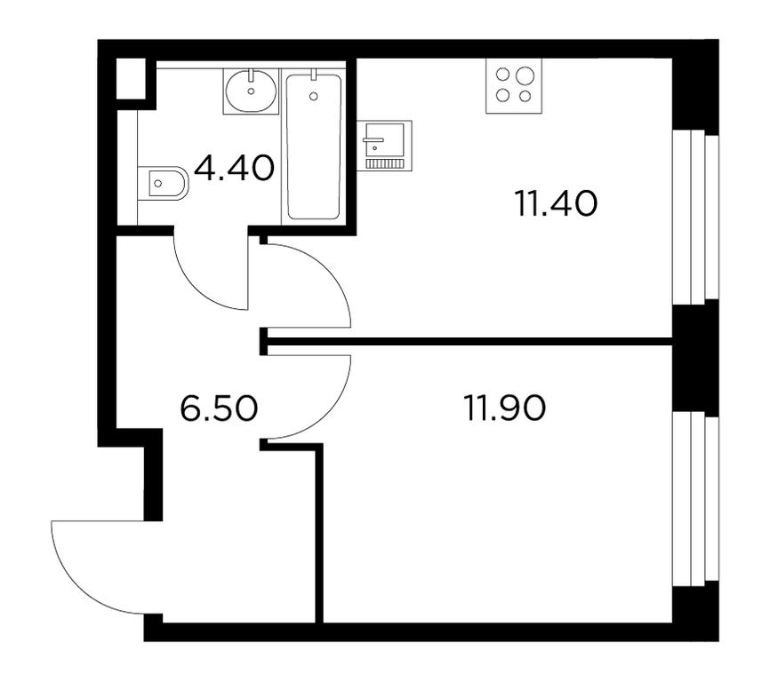 1-BD Apartment Sale, 34.2平方米 at Belyi Grad, Tsentralnaya Street, 1, Mytischi, Moscow Region, Russia #1 1-BD Apartment Sale, 34.2平方米 at Belyi Grad, Tsentralnaya Street, 1, Mytischi, Moscow Region, Russia #1