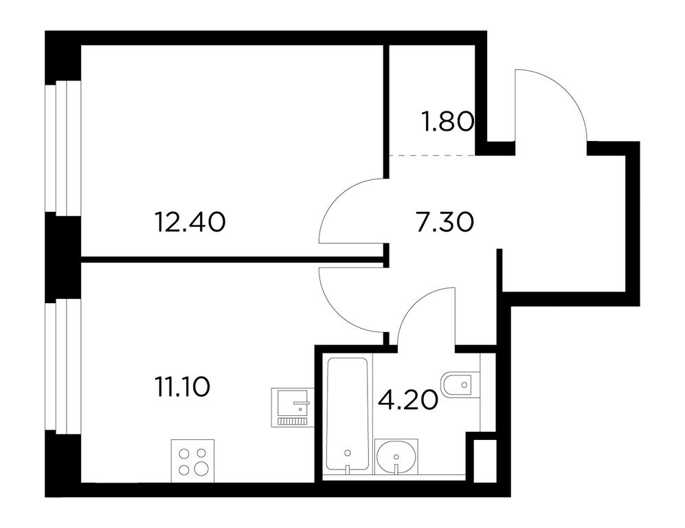 1-BD Apartment Sale, 36.8平方米 at Belyi Grad, Tsentralnaya Street, 1, Mytischi, Moscow Region, Russia #1 1-BD Apartment Sale, 36.8平方米 at Belyi Grad, Tsentralnaya Street, 1, Mytischi, Moscow Region, Russia #1