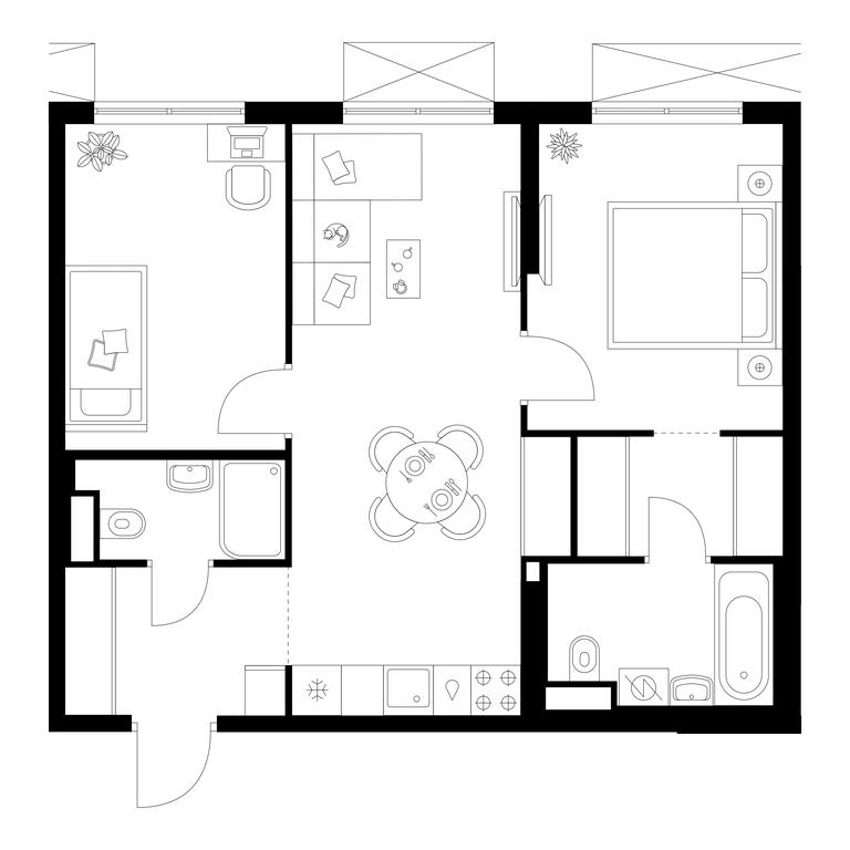 2-BD Apartment Sale, 56.5 sq. m. at Kavkazskiy Bulvar 51, Kavkazsky Boulevard, 51с3, Moscow, Russia #1 2-BD Apartment Sale, 56.5 sq. m. at Kavkazskiy Bulvar 51, Kavkazsky Boulevard, 51с3, Moscow, Russia #1