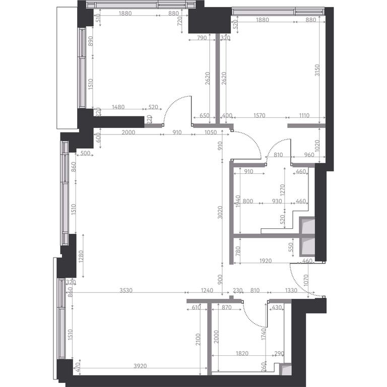 2-BD Apartment Sale, 69.1平方米 at Hide, 1st Setunsky Drive, вл6, Moscow, Russia #2