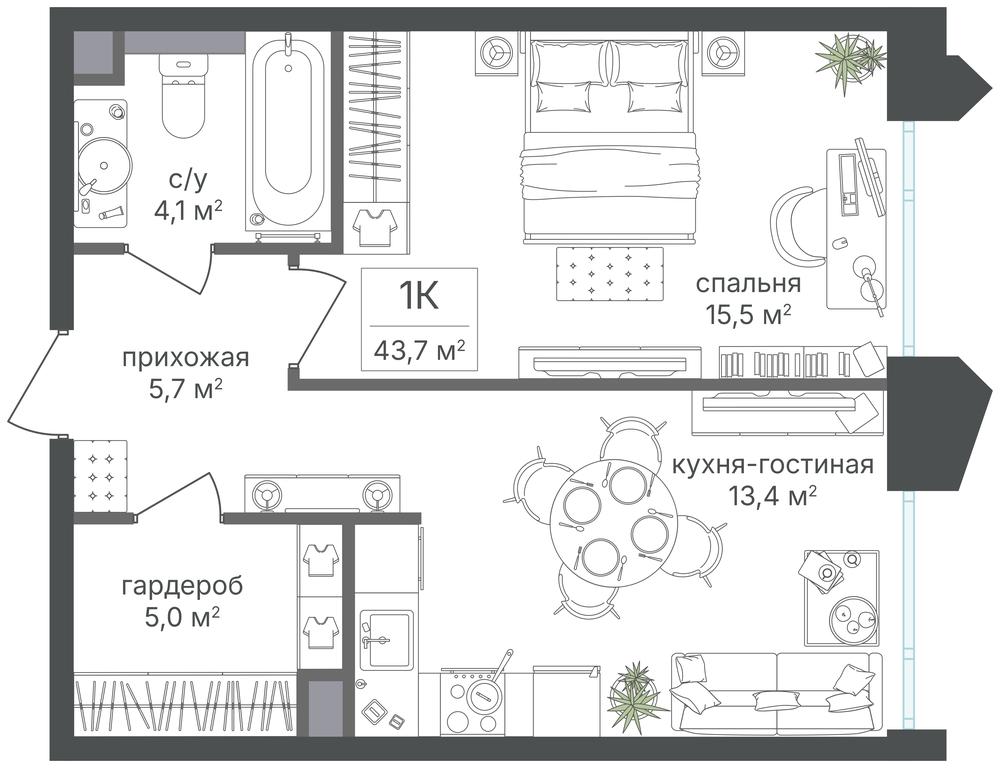 1-BD Apartment Sale, 43.7 sq. m. at Petrovskiy Park II, Stary Petrovsko-Razumovsky Drive, 1/23, Moscow, Russia #2 1-BD Apartment Sale, 43.7 sq. m. at Petrovskiy Park II, Stary Petrovsko-Razumovsky Drive, 1/23, Moscow, Russia #2