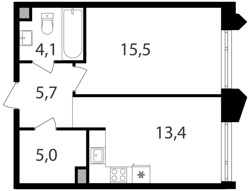 1-BD Apartment Sale, 43.7 sq. m. at Petrovskiy Park II, Stary Petrovsko-Razumovsky Drive, 1/23, Moscow, Russia #1 1-BD Apartment Sale, 43.7 sq. m. at Petrovskiy Park II, Stary Petrovsko-Razumovsky Drive, 1/23, Moscow, Russia #1