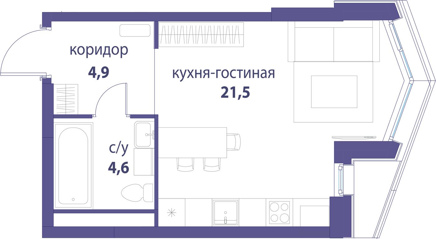 Apartment Sale, 30.8平方米 at Simvol, Nevelskogo Drive, 6к1, Moscow, Russia #1 Apartment Sale, 30.8平方米 at Simvol, Nevelskogo Drive, 6к1, Moscow, Russia #1
