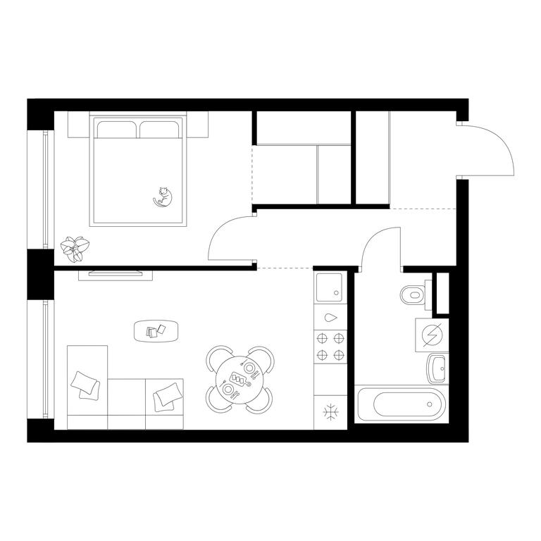 1-BD Apartment Sale, 37.9 sq. m. at Moskvoreche, Kotlyakovskaya Street, Moscow, Russia #1 1-BD Apartment Sale, 37.9 sq. m. at Moskvoreche, Kotlyakovskaya Street, Moscow, Russia #1