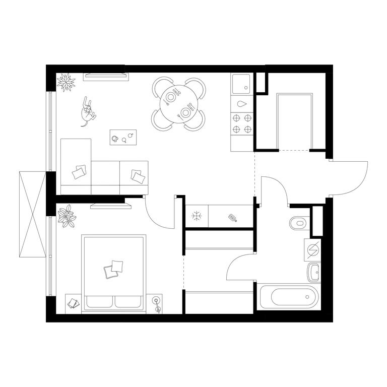 1-BD Apartment Sale, 41.8平方米 at Kavkazskiy Bulvar 51, Kavkazsky Boulevard, 51с3, Moscow, Russia #1 1-BD Apartment Sale, 41.8平方米 at Kavkazskiy Bulvar 51, Kavkazsky Boulevard, 51с3, Moscow, Russia #1