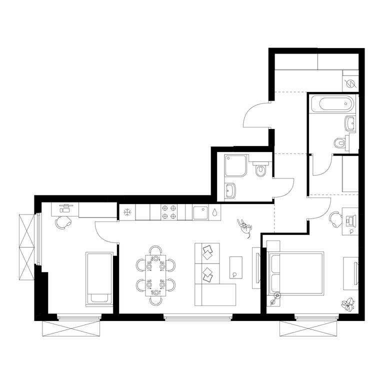 2-BD Apartment Sale, 63.6 sq. m. at Yaroslavskij kvartal, Yaroslavskiy Drive, 116, Korolyov, Moscow Region, Russia #1 2-BD Apartment Sale, 63.6 sq. m. at Yaroslavskij kvartal, Yaroslavskiy Drive, 116, Korolyov, Moscow Region, Russia #1