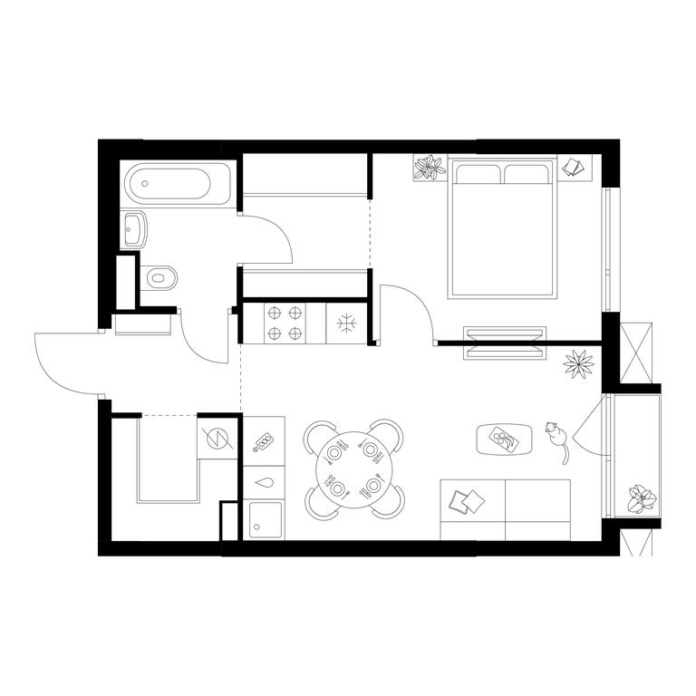 1-BD Apartment Sale, 37.4 sq. m. at Kavkazskiy Bulvar 51, Kavkazsky Boulevard, 51с3, Moscow, Russia #1 1-BD Apartment Sale, 37.4 sq. m. at Kavkazskiy Bulvar 51, Kavkazsky Boulevard, 51с3, Moscow, Russia #1
