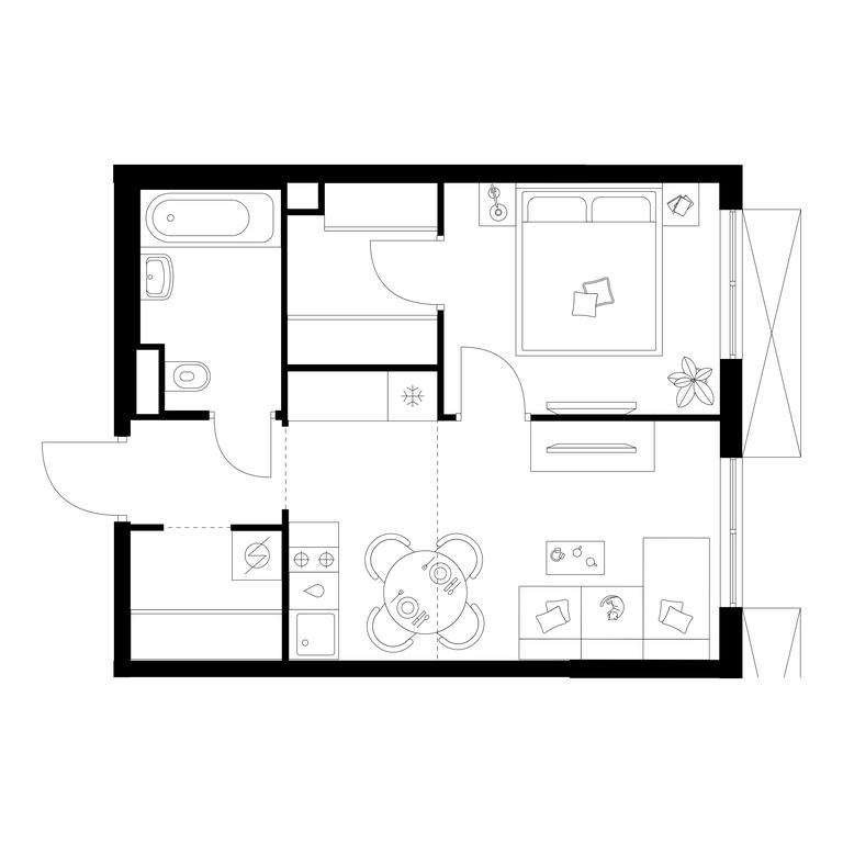 1-BD Apartment Sale, 38.2 sq. m. at Kavkazskiy Bulvar 51, Kavkazsky Boulevard, 51с3, Moscow, Russia #1 1-BD Apartment Sale, 38.2 sq. m. at Kavkazskiy Bulvar 51, Kavkazsky Boulevard, 51с3, Moscow, Russia #1