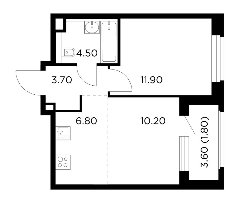 1-BD Apartment Sale, 38.9 sq. m. at Belyi Grad, Tsentralnaya Street, 1, Mytischi, Moscow Region, Russia #1 1-BD Apartment Sale, 38.9 sq. m. at Belyi Grad, Tsentralnaya Street, 1, Mytischi, Moscow Region, Russia #1
