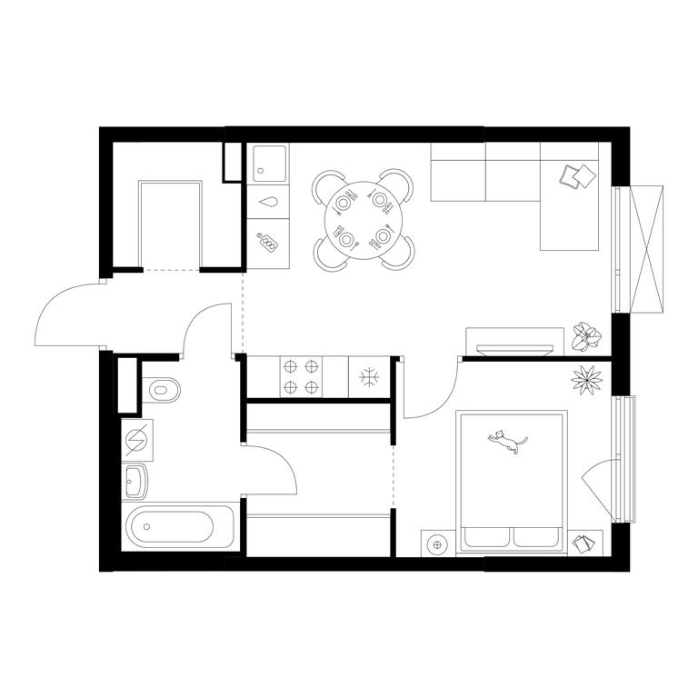 1-BD Apartment Sale, 39.3 sq. m. at Kavkazskiy Bulvar 51, Kavkazsky Boulevard, 51с3, Moscow, Russia #1 1-BD Apartment Sale, 39.3 sq. m. at Kavkazskiy Bulvar 51, Kavkazsky Boulevard, 51с3, Moscow, Russia #1