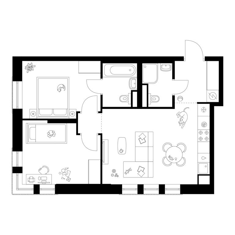 2-BD Apartment Sale, 52.8 sq. m. at Moskvoreche, Kotlyakovskaya Street, Moscow, Russia #1 2-BD Apartment Sale, 52.8 sq. m. at Moskvoreche, Kotlyakovskaya Street, Moscow, Russia #1