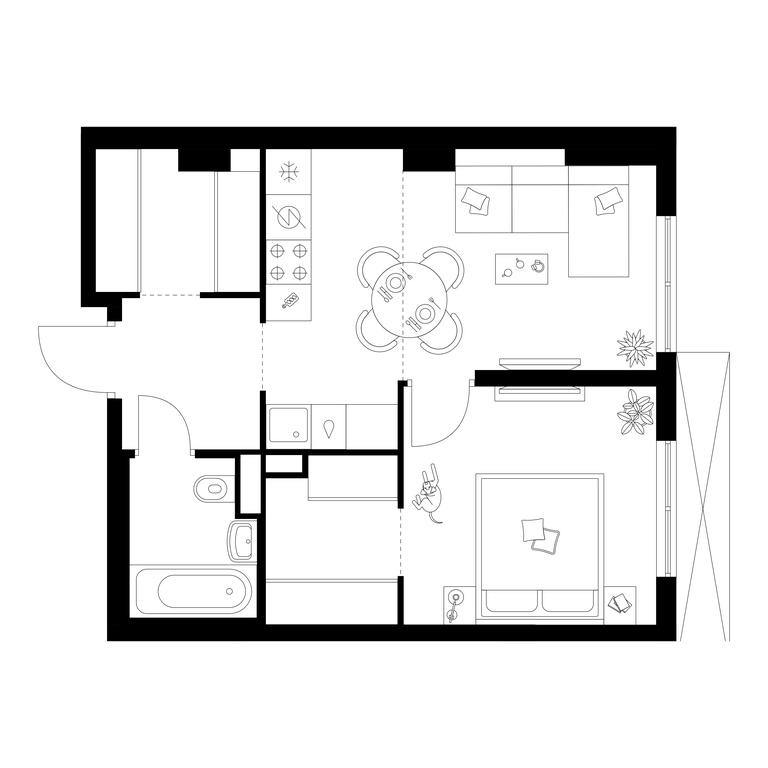 1-BD Apartment Sale, 44.8 sq. m. at Kavkazskiy Bulvar 51, Kavkazsky Boulevard, 51с3, Moscow, Russia #1 1-BD Apartment Sale, 44.8 sq. m. at Kavkazskiy Bulvar 51, Kavkazsky Boulevard, 51с3, Moscow, Russia #1