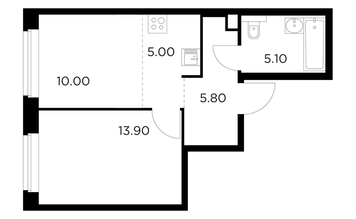 1-BD Apartment Sale, 39.8平方米 at Belyi Grad, Tsentralnaya Street, 1, Mytischi, Moscow Region, Russia #1 1-BD Apartment Sale, 39.8平方米 at Belyi Grad, Tsentralnaya Street, 1, Mytischi, Moscow Region, Russia #1