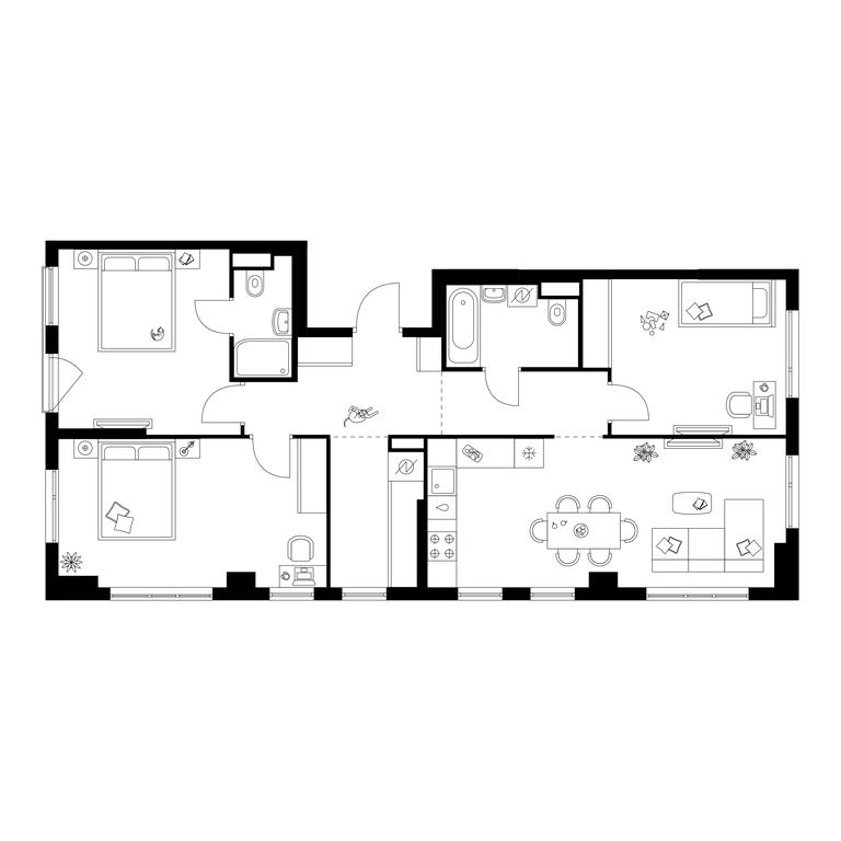 3-BD Apartment Sale, 88.1 sq. m. at Kavkazskiy Bulvar 51, Kavkazsky Boulevard, 51с3, Moscow, Russia #1 3-BD Apartment Sale, 88.1 sq. m. at Kavkazskiy Bulvar 51, Kavkazsky Boulevard, 51с3, Moscow, Russia #1