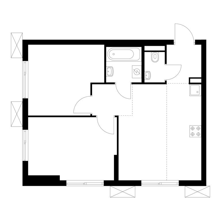 2-BD Apartment Sale, 51.1平方米 at Yauza Park, ulitsa Kolontsova, 4, Mytischi, Moscow Region, Russia #1 2-BD Apartment Sale, 51.1平方米 at Yauza Park, ulitsa Kolontsova, 4, Mytischi, Moscow Region, Russia #1