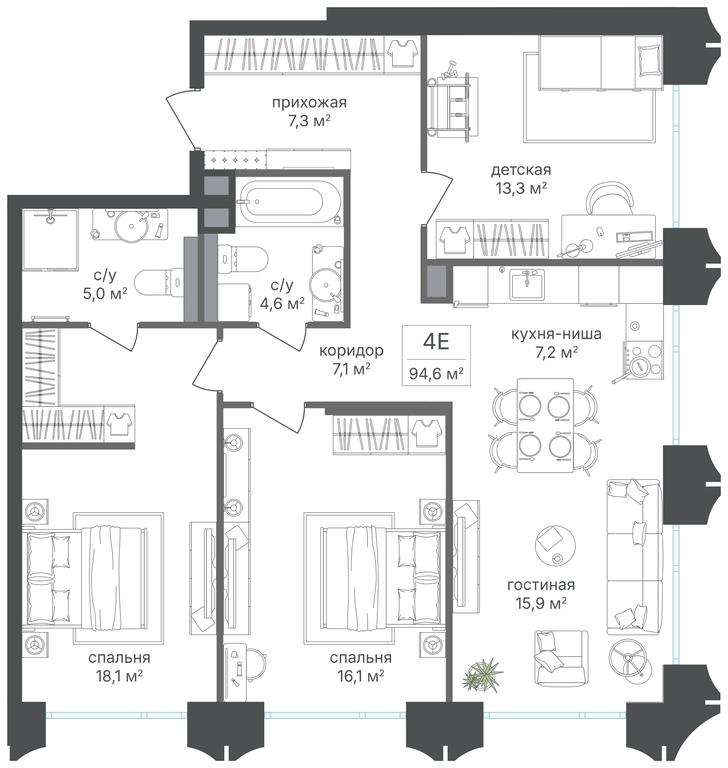 3-BD Apartment Sale, 94.6 sq. m. at Petrovskiy Park II, Stary Petrovsko-Razumovsky Drive, 1/23, Moscow, Russia #2 3-BD Apartment Sale, 94.6 sq. m. at Petrovskiy Park II, Stary Petrovsko-Razumovsky Drive, 1/23, Moscow, Russia #2
