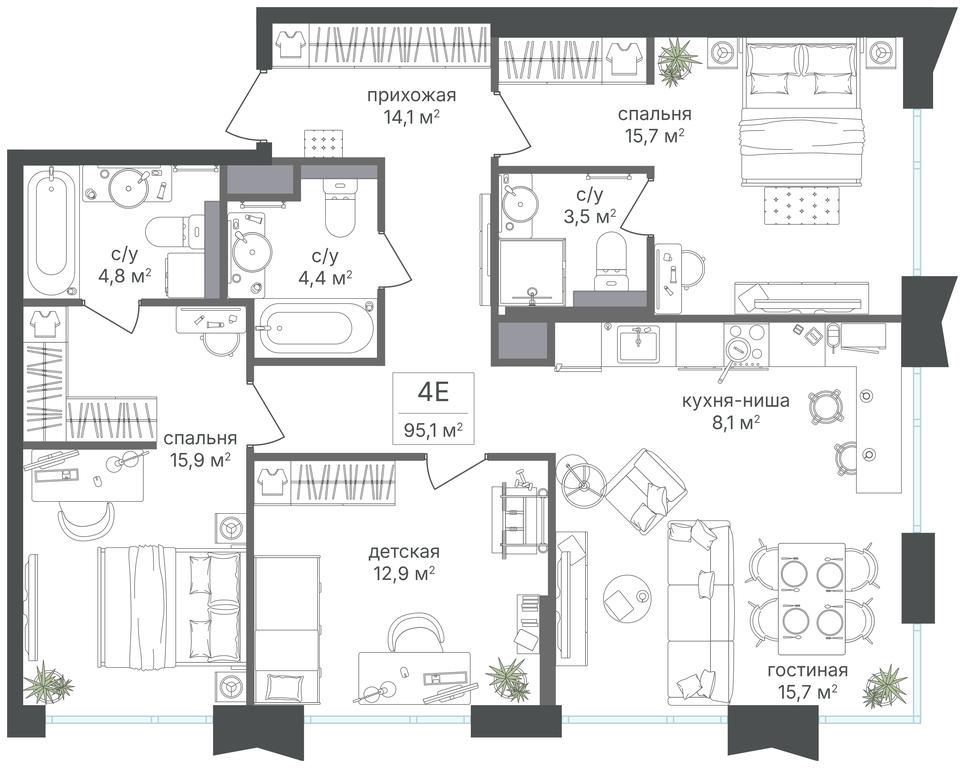 3-BD Apartment Sale, 95.1 sq. m. at Petrovskiy Park II, Stary Petrovsko-Razumovsky Drive, 1/23, Moscow, Russia #2 3-BD Apartment Sale, 95.1 sq. m. at Petrovskiy Park II, Stary Petrovsko-Razumovsky Drive, 1/23, Moscow, Russia #2