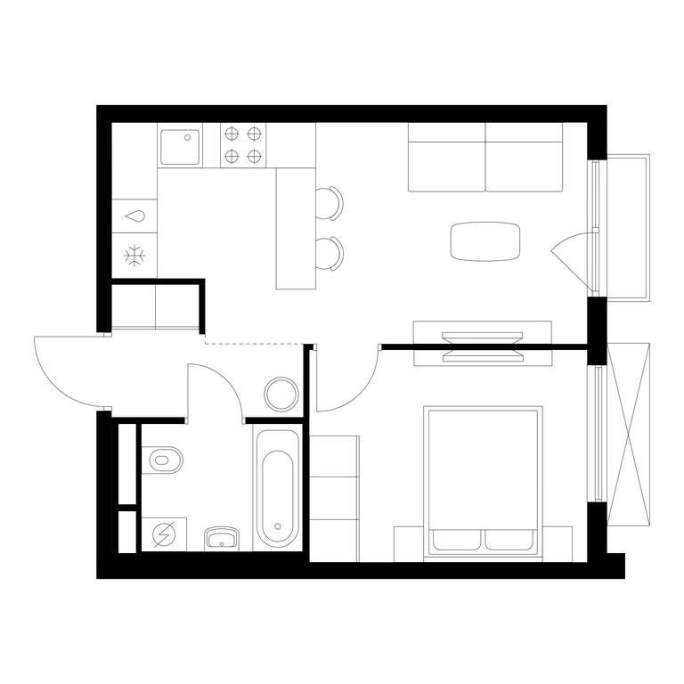 1-BD Apartment Sale, 34.3 sq. m. at Yauza Park, ulitsa Kolontsova, 4, Mytischi, Moscow Region, Russia #1 1-BD Apartment Sale, 34.3 sq. m. at Yauza Park, ulitsa Kolontsova, 4, Mytischi, Moscow Region, Russia #1