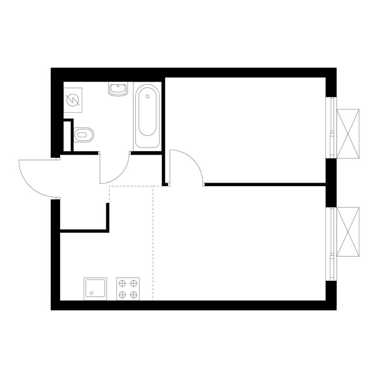 1-BD Apartment Sale, 34 sq. m. at Yauza Park, ulitsa Kolontsova, 4, Mytischi, Moscow Region, Russia #1 1-BD Apartment Sale, 34 sq. m. at Yauza Park, ulitsa Kolontsova, 4, Mytischi, Moscow Region, Russia #1