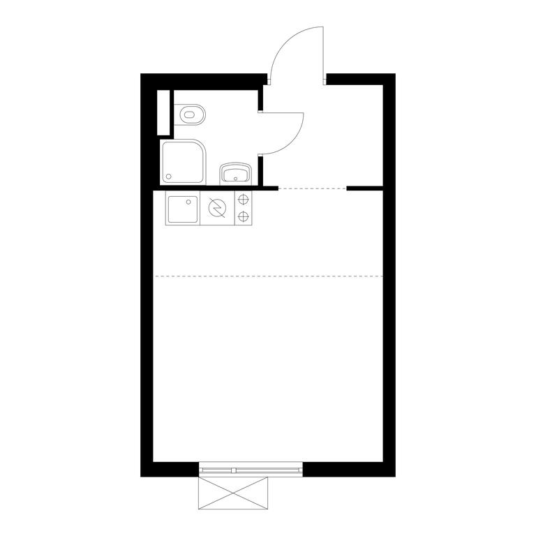 Apartment Sale, 24.7 sq. m. at Yauza Park, ulitsa Kolontsova, 4, Mytischi, Moscow Region, Russia #1