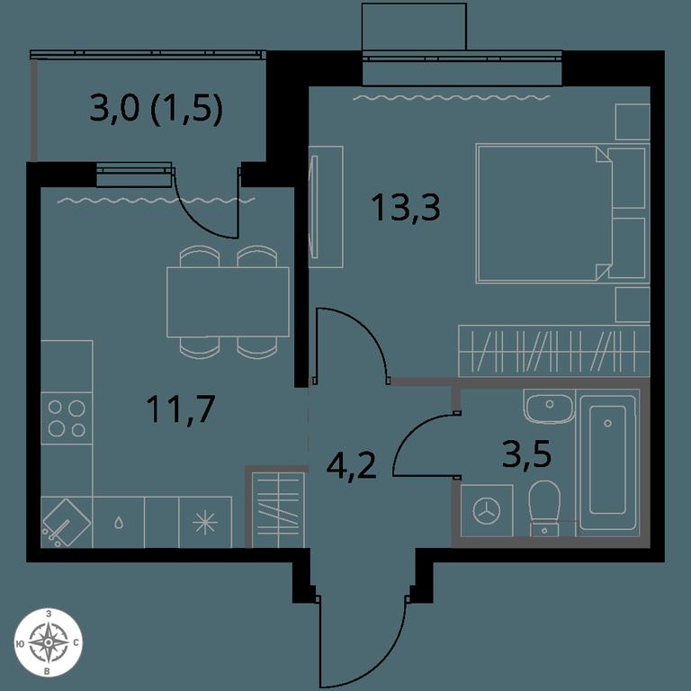 1-BD Apartment Sale, 34.2 sq. m. at 1-y Salarevskiy, Kiyevskoye Highway, Moskovskiy Settlement, Moscow, Russia #1 1-BD Apartment Sale, 34.2 sq. m. at 1-y Salarevskiy, Kiyevskoye Highway, Moskovskiy Settlement, Moscow, Russia #1