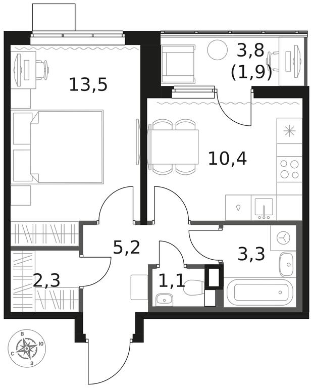 1-BD Apartment Sale, 37.7 sq. m. at 1 Himkinskij, zhiloy kompleks 1-y Khimkinskiy, kvartal Mezhdunarodny, mikrorayon Klyazma-Starbeyevo, Khimki, Moscow Region, Russia #1 1-BD Apartment Sale, 37.7 sq. m. at 1 Himkinskij, zhiloy kompleks 1-y Khimkinskiy, kvartal Mezhdunarodny, mikrorayon Klyazma-Starbeyevo, Khimki, Moscow Region, Russia #1