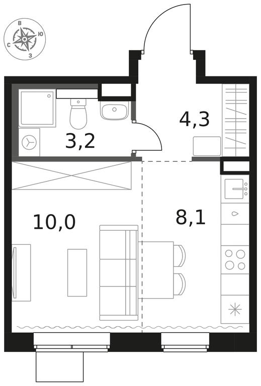 Apartment Sale, 25.6 sq. m. at 1 Himkinskij, zhiloy kompleks 1-y Khimkinskiy, kvartal Mezhdunarodny, mikrorayon Klyazma-Starbeyevo, Khimki, Moscow Region, Russia #1 Apartment Sale, 25.6 sq. m. at 1 Himkinskij, zhiloy kompleks 1-y Khimkinskiy, kvartal Mezhdunarodny, mikrorayon Klyazma-Starbeyevo, Khimki, Moscow Region, Russia #1