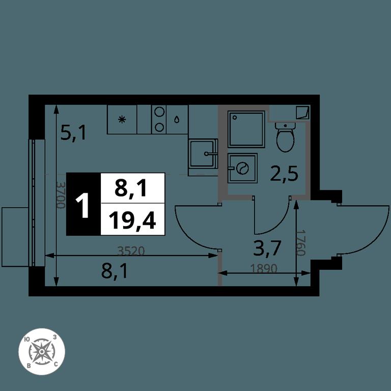 Apartment Sale, 19.4 sq. m. at Pervy Sheremetevskij, Komsomolskaya Street, 16, Khimki, Moscow Region, Russia #2 Apartment Sale, 19.4 sq. m. at Pervy Sheremetevskij, Komsomolskaya Street, 16, Khimki, Moscow Region, Russia #2