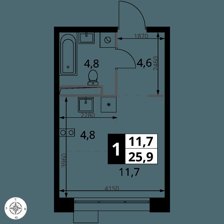 Apartment Sale, 25.9 sq. m. at 1-y Salarevskiy, Kiyevskoye Highway, Moskovskiy Settlement, Moscow, Russia #2 Apartment Sale, 25.9 sq. m. at 1-y Salarevskiy, Kiyevskoye Highway, Moskovskiy Settlement, Moscow, Russia #2