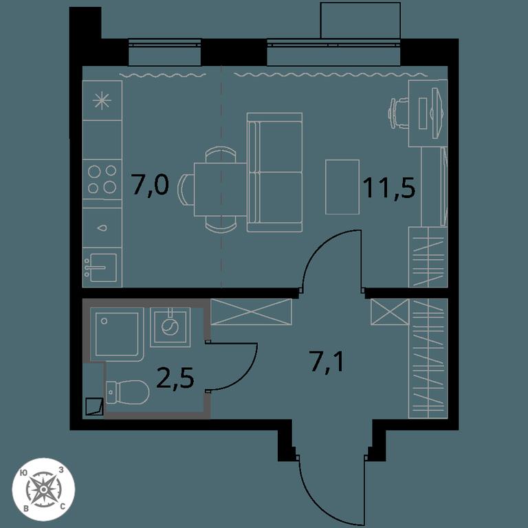 Продажа квартиры, 28,1 м² в ЖК «Первый Шереметьевский», Комсомольская улица, 16, Химки, Московская область, Россия #1 Продажа квартиры, 28,1 м² в ЖК «Первый Шереметьевский», Комсомольская улица, 16, Химки, Московская область, Россия #1