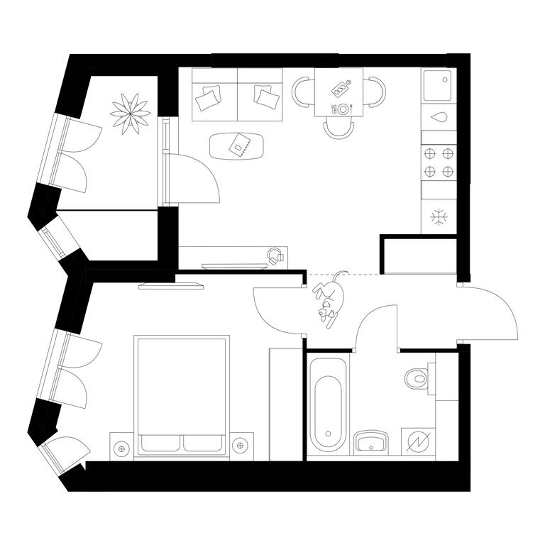1-BD Apartment Sale, 35.7 sq. m. at Michurinskiy Park, Ozyornaya Street, 44А, Moscow, Russia #1