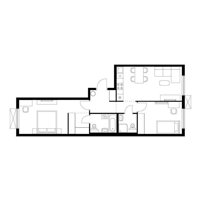 2-BD Apartment Sale, 62.5 sq. m. at Nikolskie Luga, Varshavskoye Highway, вл266с1, Moscow, Russia #1 2-BD Apartment Sale, 62.5 sq. m. at Nikolskie Luga, Varshavskoye Highway, вл266с1, Moscow, Russia #1
