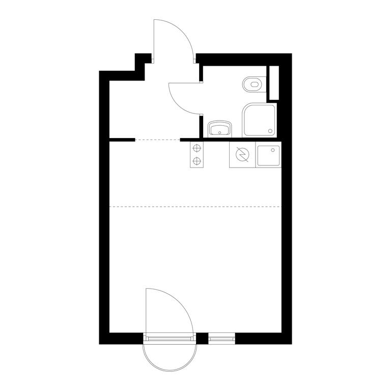 Apartment Sale, 23.4平方米 at Ilinskie Luga, Zapovednaya Street, 1, posyolok Ilyinskoye-Usovo, Krasnogorsk City District, Moscow Region, Russia #1